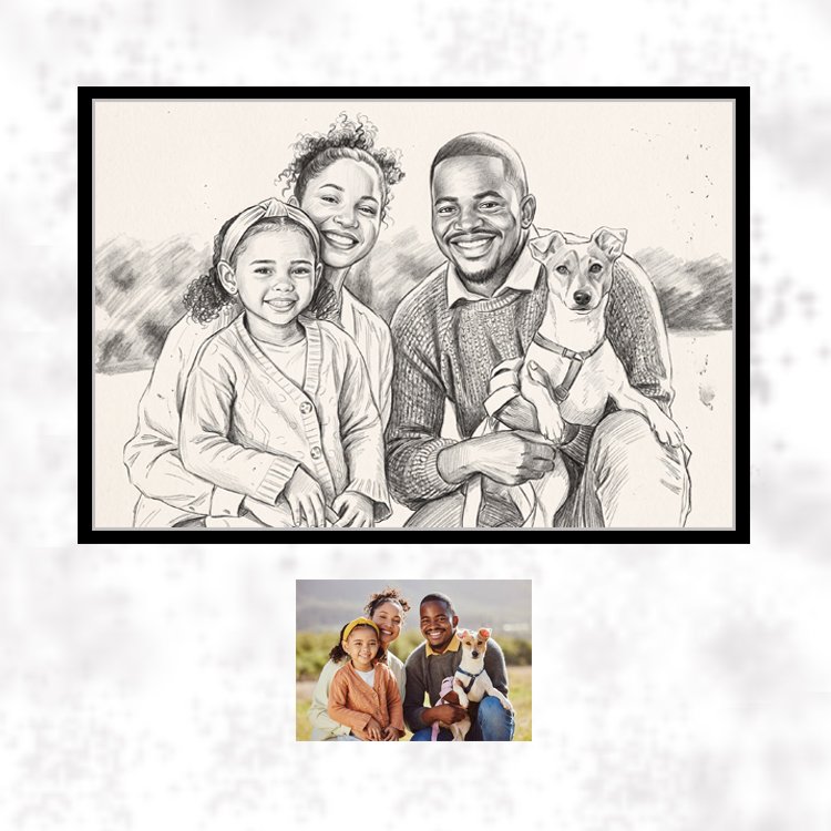 Custom Handmade Sketch Frame Display