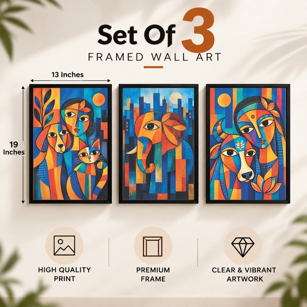 Colorful Geometric Animal and Figurative Art - Image 5