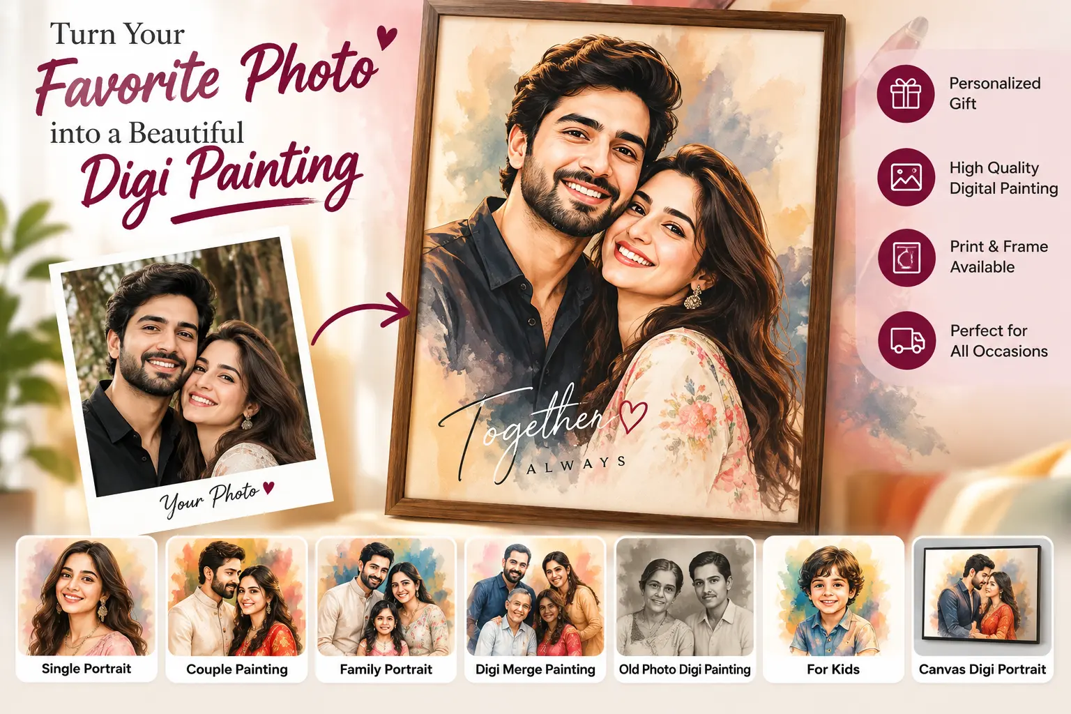 How to Choose the Perfect Photo for a Custom Digi Painting